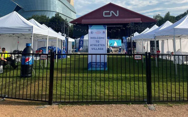 Temporary Fence VIP Panels at the Forks